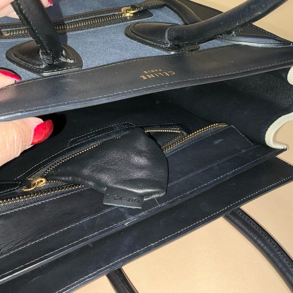 Celine Luggage Tote Handbag
Blue Cream - Picture 5 of 5